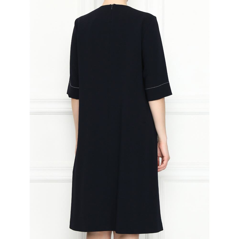 NWT Marina Rinaldi Dark Navy Midi Dress Plus sz US 20 Minimalist Neutral Capsule - Picture 2 of 10